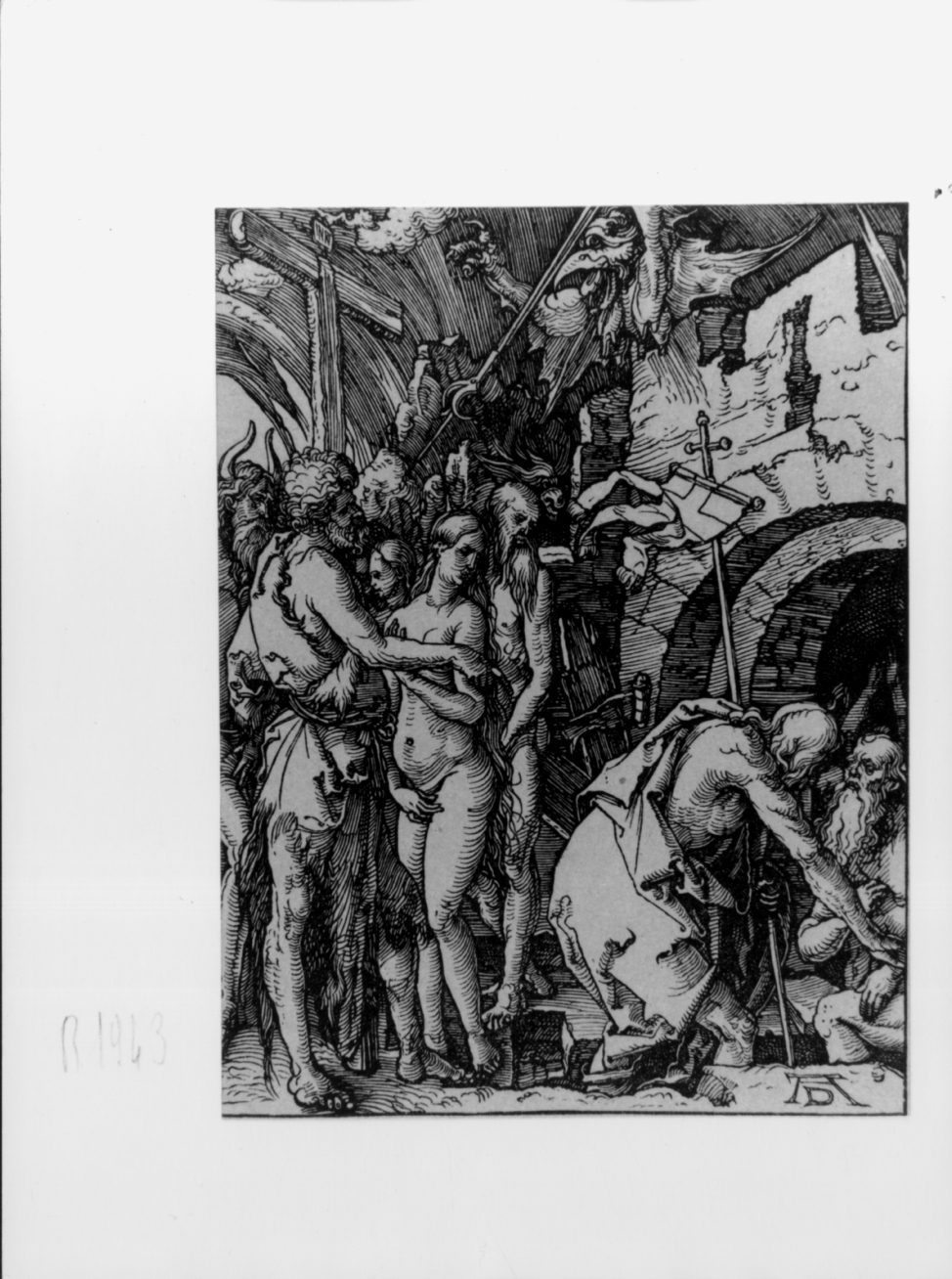 La discesa di Cristo al limbo, discesa di Cristo al limbo (stampa smarginata) di Durer Albrecht, Deis Carl August - ambito tedesco (terzo quarto sec. XIX)