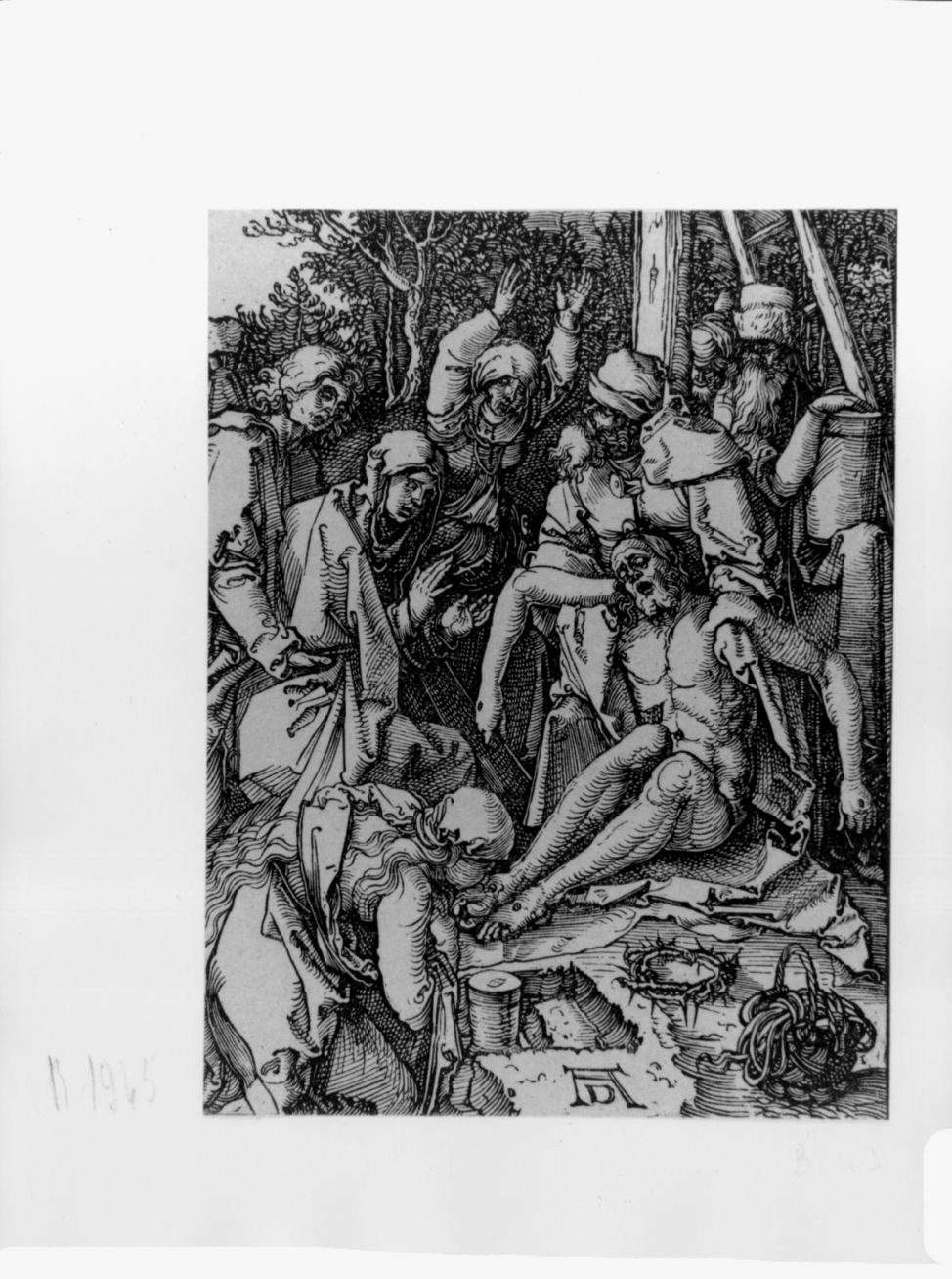 La deposizione di Cristo, deposizione di Cristo dalla croce (stampa smarginata) di Durer Albrecht, Deis Carl August - ambito tedesco (terzo quarto sec. XIX)