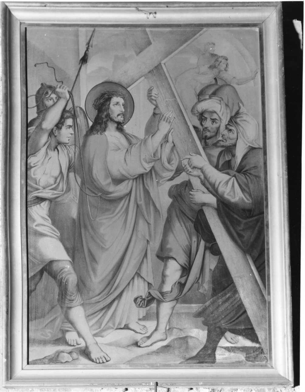 stazione II: Gesù caricato della croce (stampa, elemento d'insieme) - ambito piemontese (sec. XIX)