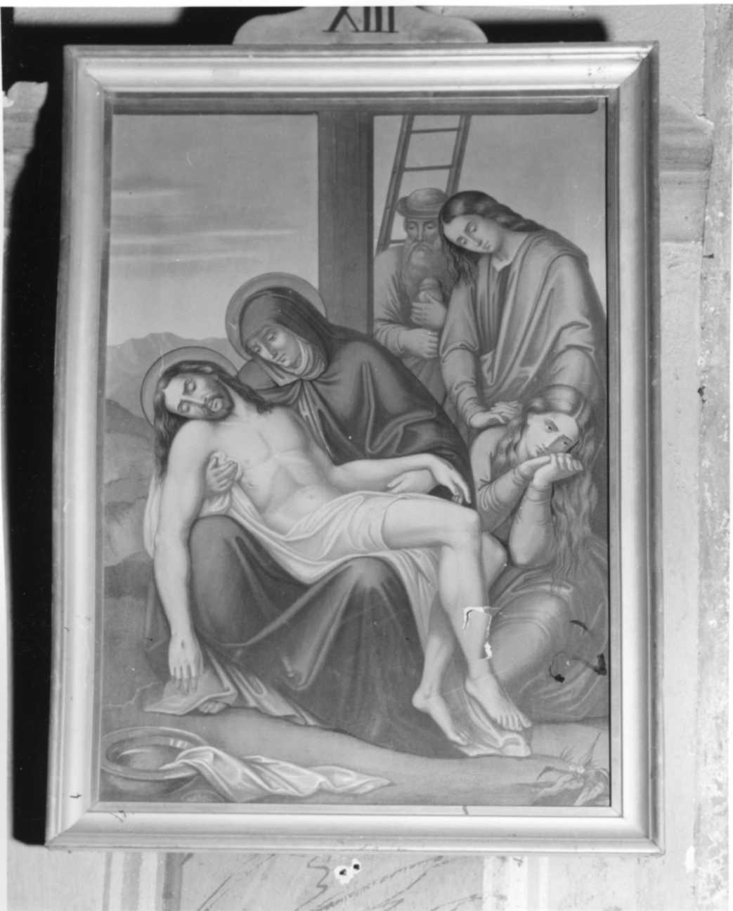stazione XIII: Gesù deposto dalla croce (stampa, elemento d'insieme) - ambito piemontese (sec. XIX)