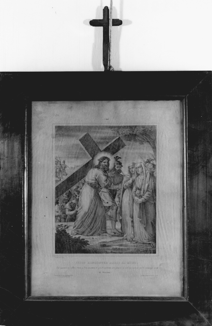 stazione IV: Gesù incontra la Madonna (stampa) di Aubert (prima metà sec. XIX)