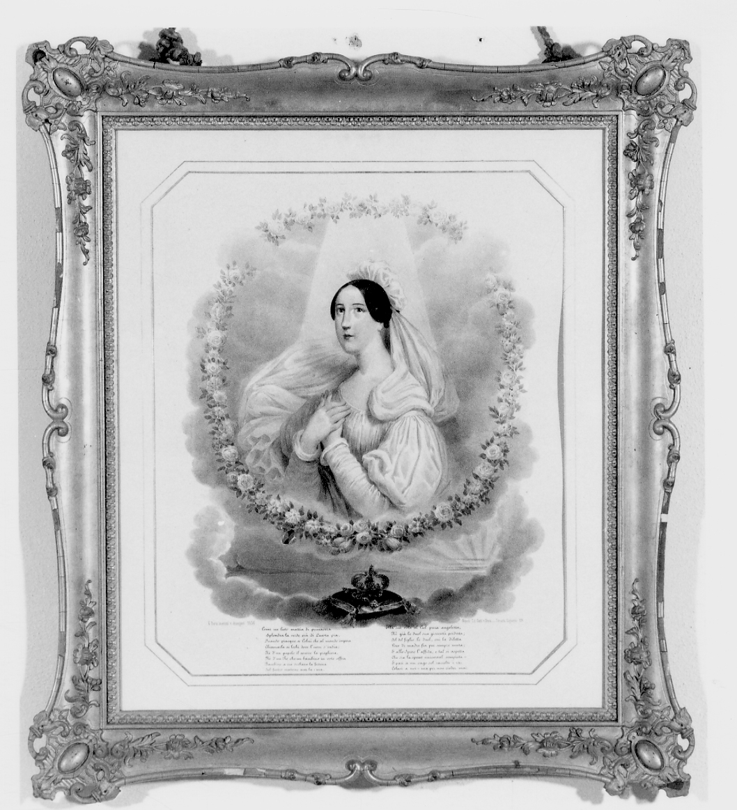 ritratto di Maria Clotilde (stampa) di Dura Gaetano, Gatti & Dura Ditta (sec. XIX)