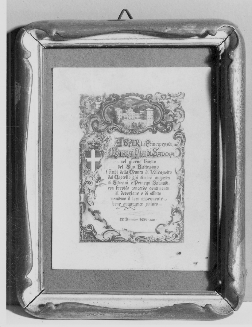 veduta del Castello di Casotto (stampa) - ambito piemontese (sec. XX)