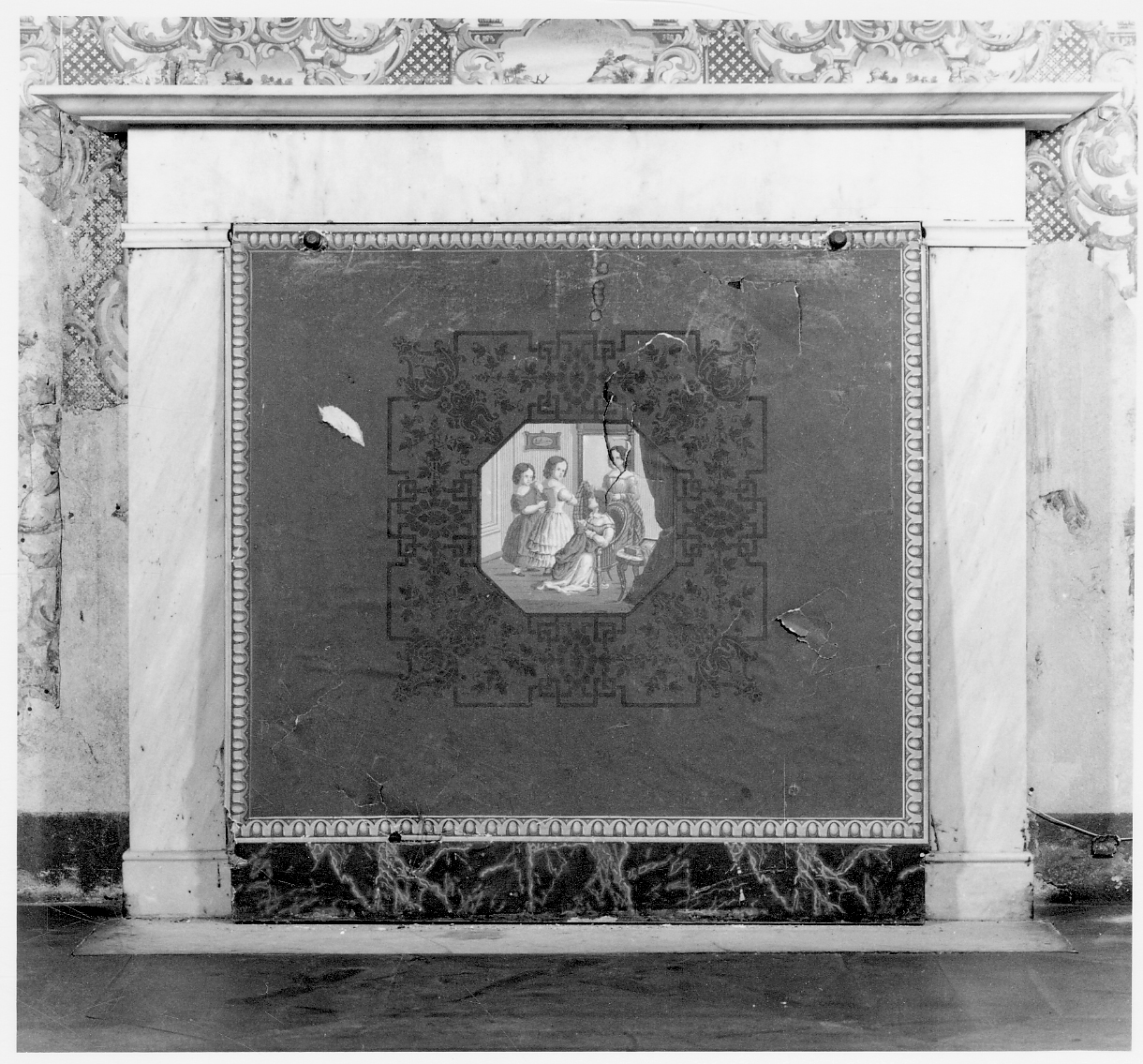 donne in un interno (stampa) - ambito piemontese (metà sec. XIX)