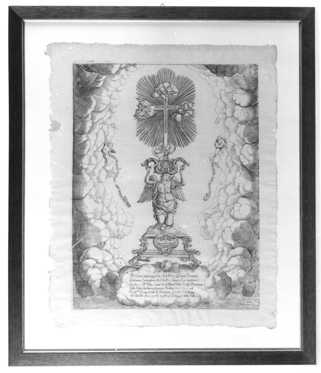 reliquiario con il legno della croce di Cellio (stampa smarginata) di Abbiati Giovanni (secondo quarto sec. XIX)