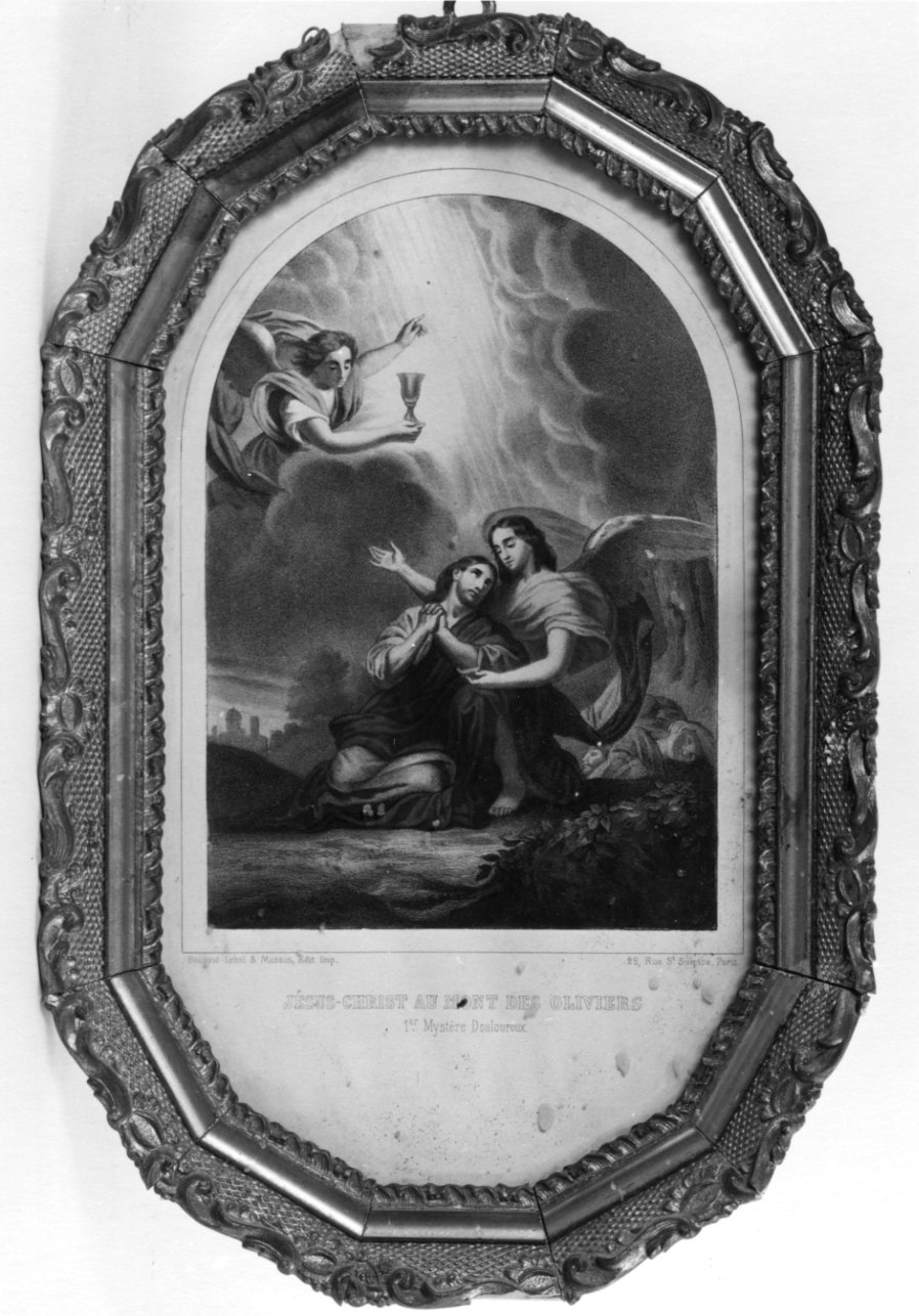 orazione di Cristo nell'orto di Getsemani (stampa a colori, elemento d'insieme) - ambito francese (seconda metà sec. XIX)