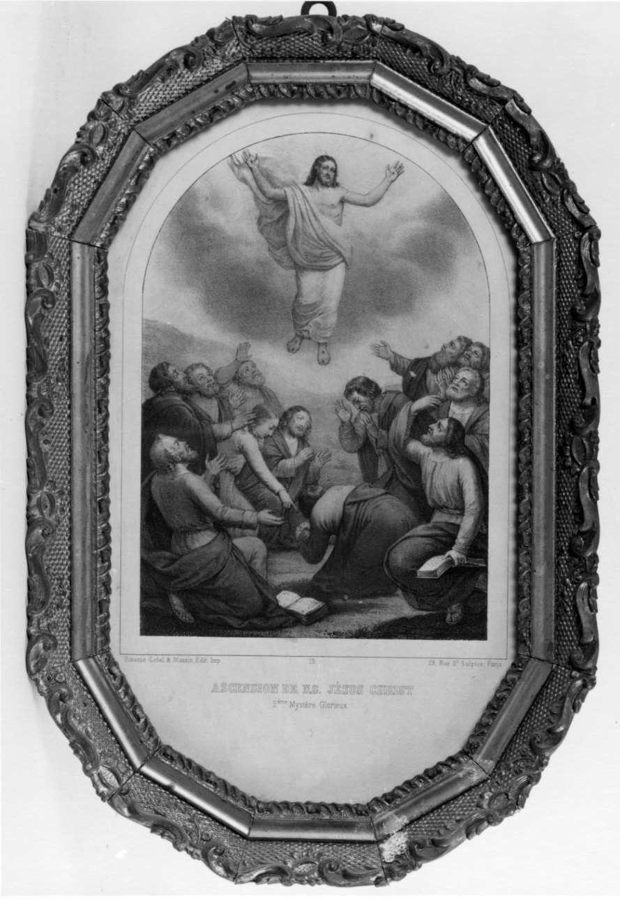 ascensione di Cristo (stampa a colori, elemento d'insieme) - ambito francese (seconda metà sec. XIX)