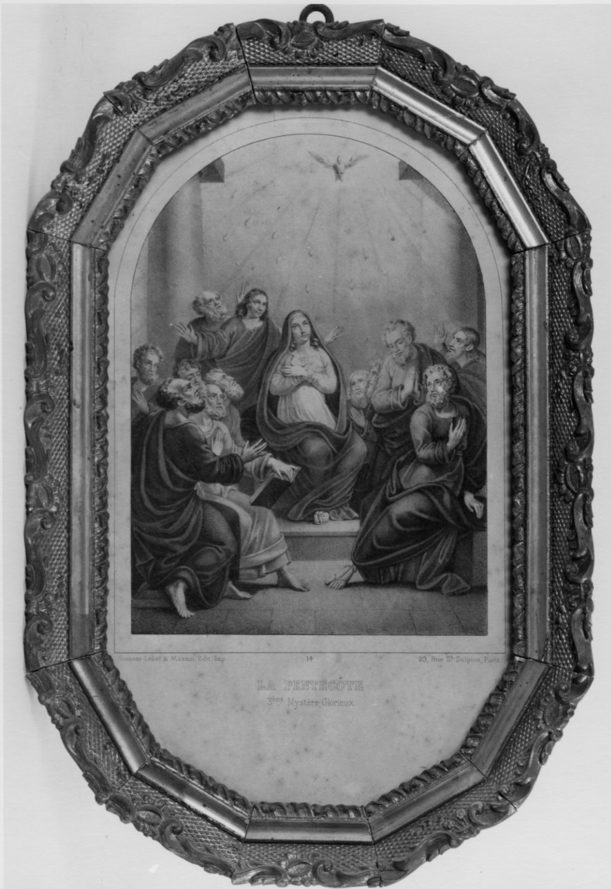 Pentecoste (stampa a colori, elemento d'insieme) - ambito francese (seconda metà sec. XIX)