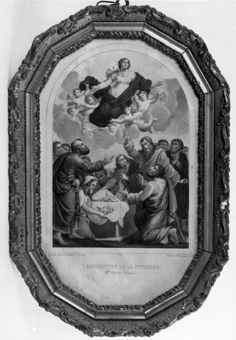 assunzione della Madonna (stampa a colori, elemento d'insieme) - ambito francese (seconda metà sec. XIX)