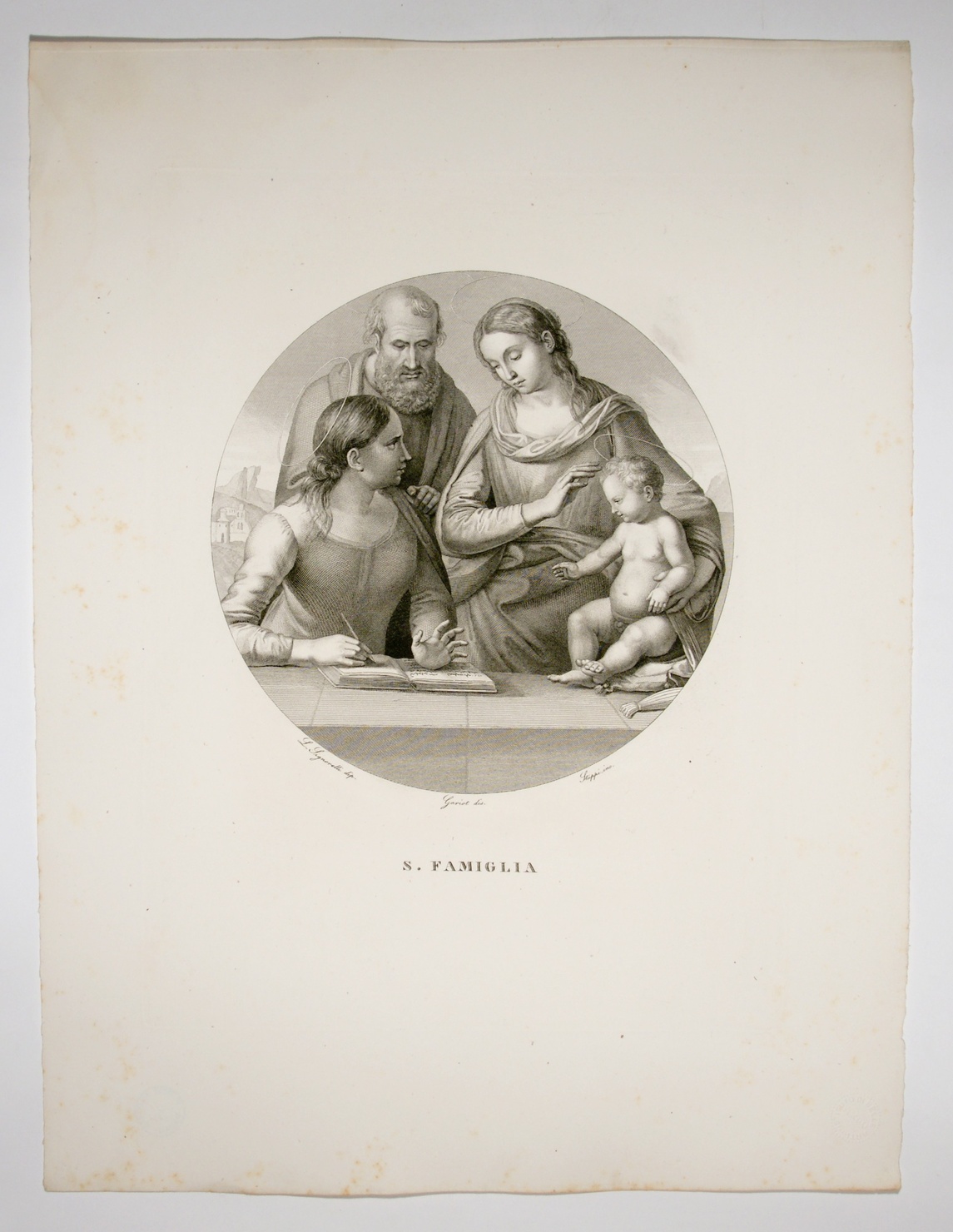 Sacra Famiglia, Sacra Famiglia (stampa, serie) di Signorelli Luca, Gariot Paul Césaire, Stuppi Giuseppe (sec. XIX)
