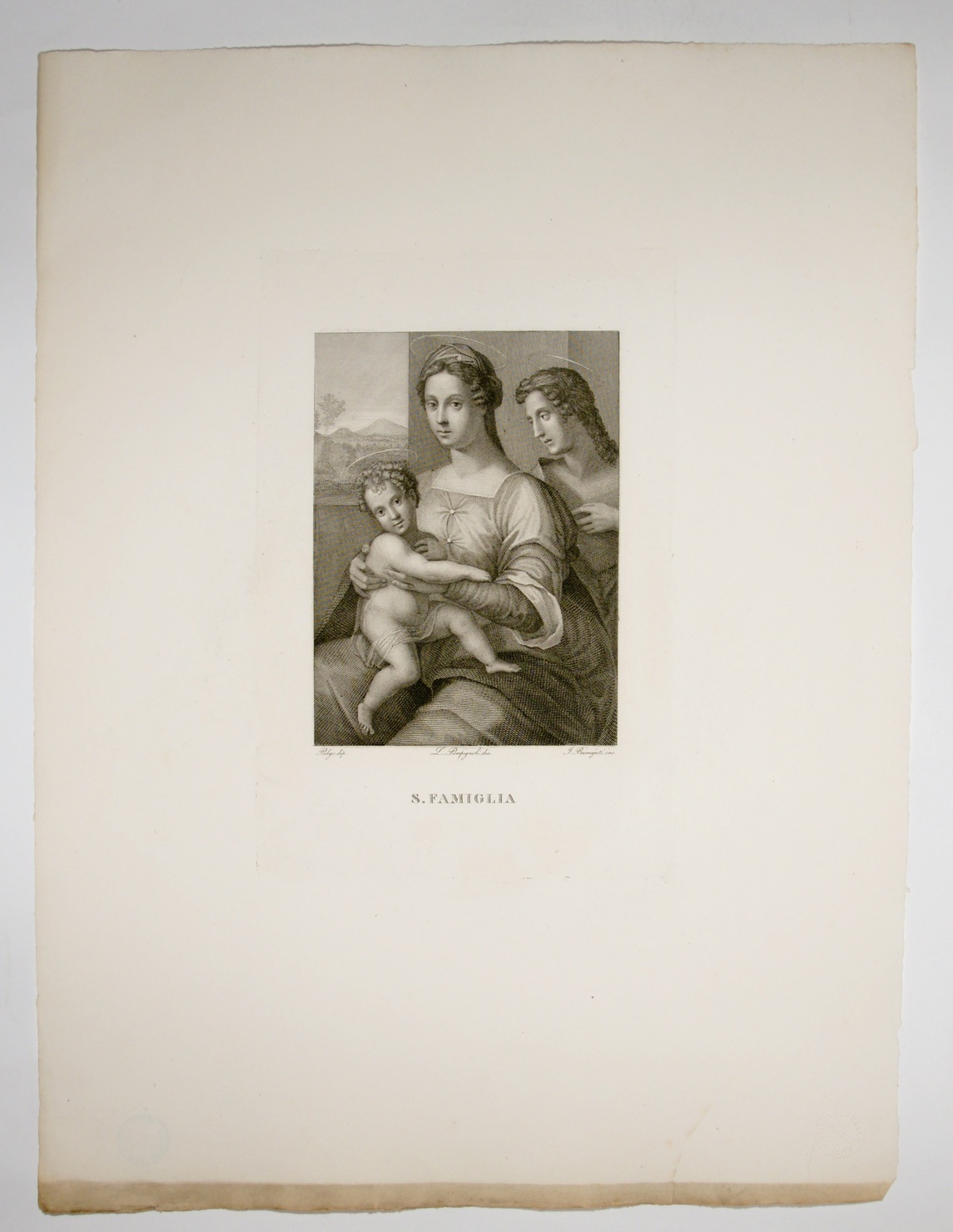 Sacra Famiglia, Sacra Famiglia (stampa, serie) di Puligo Domenico, Pompignoli Luigi, Bonaiuti Ignazio (sec. XIX)