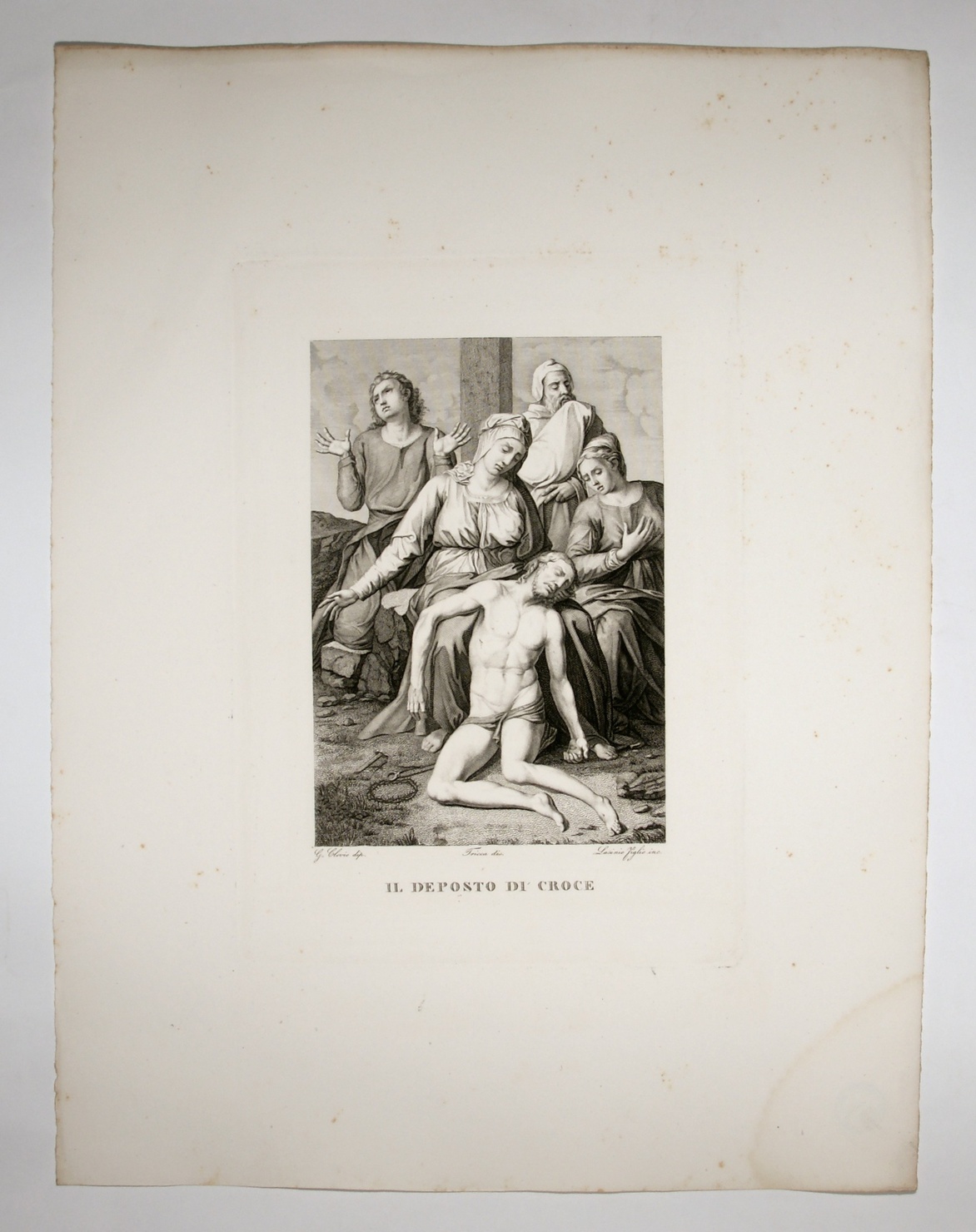 Deposizione, deposizione (stampa, serie) di Clovio Giulio, Tricca Angiolo, Lasinio Giovanni Paolo (sec. XIX)