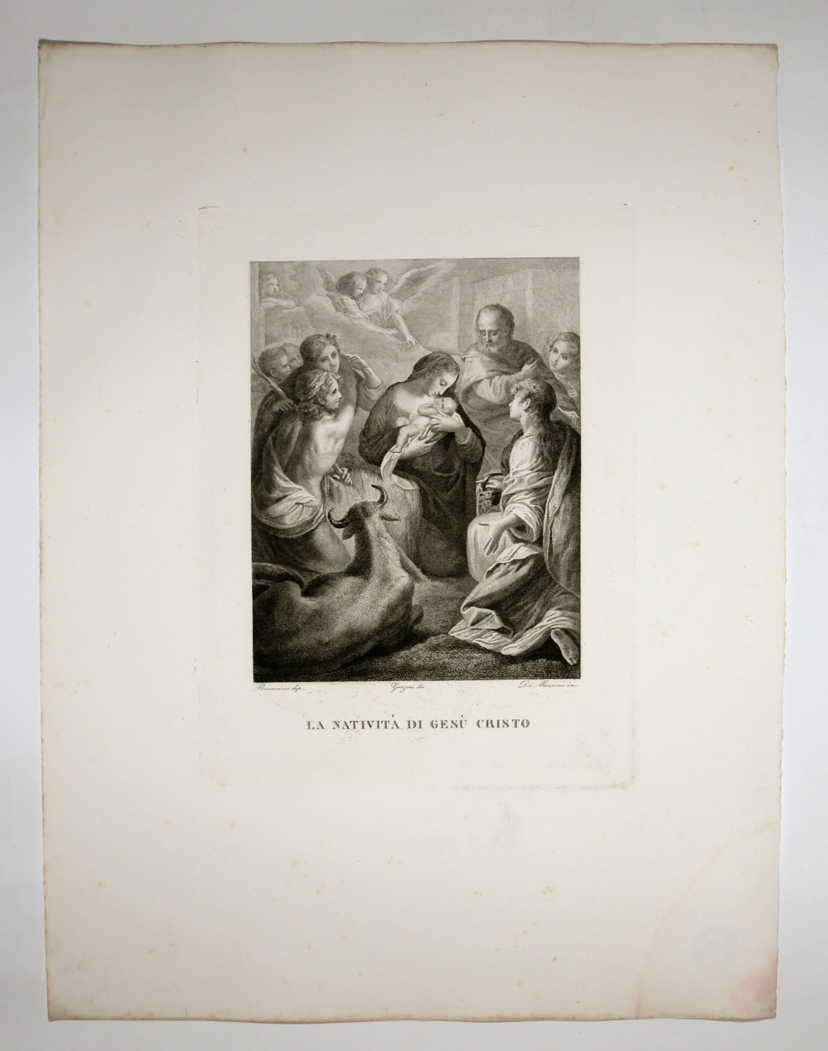 Natività di Gesù, natività di Gesù (stampa, serie) di Procaccini Giulio Cesare, Guzzoni, De Maurizio Felice (sec. XIX)