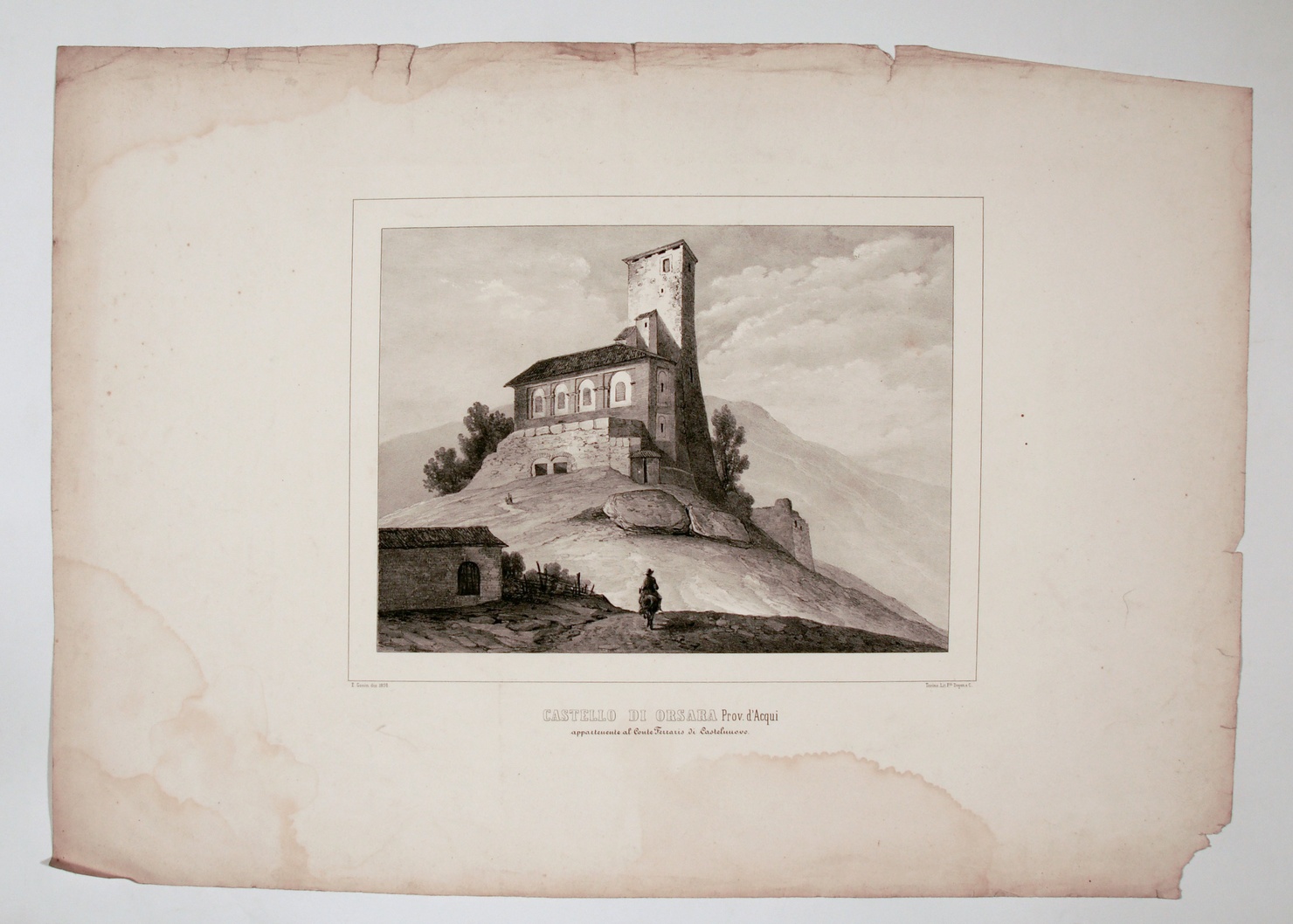 castello (stampa, serie) di Gonin Enrico (terzo quarto sec. XIX)