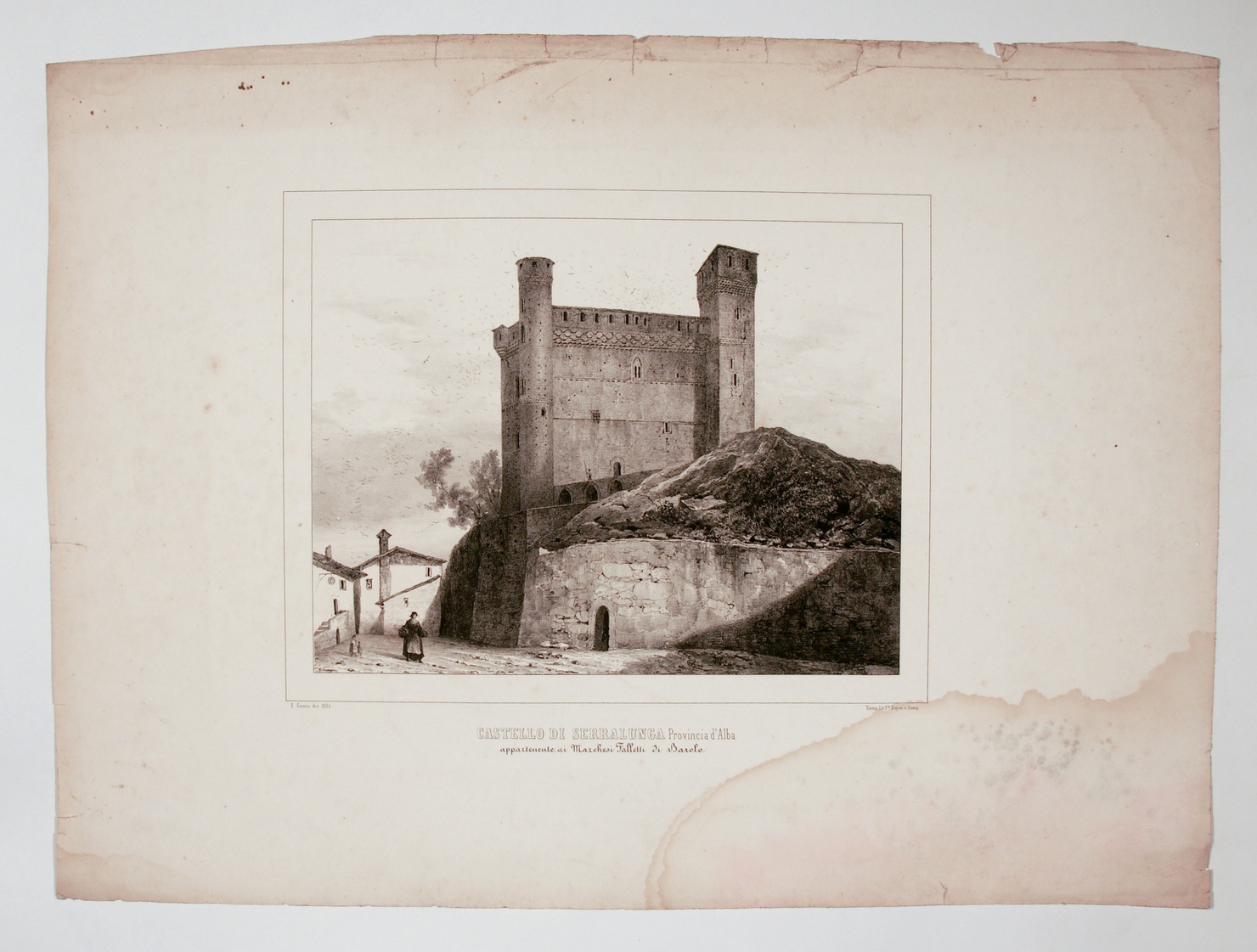 castello (stampa, serie) di Gonin Enrico (terzo quarto sec. XIX)