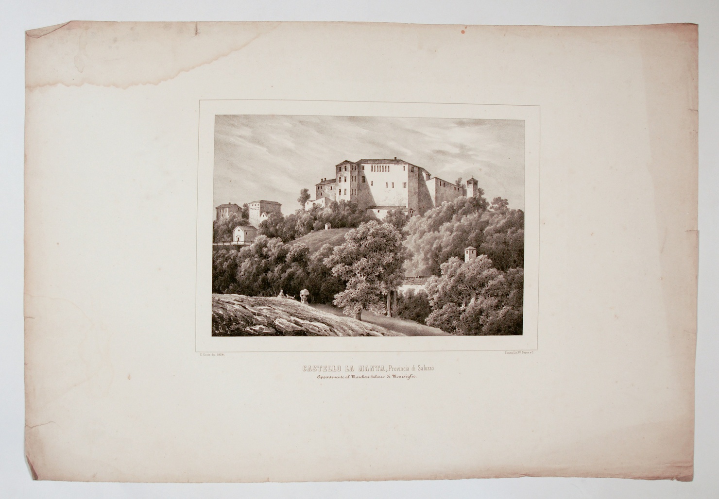 castello (stampa, serie) di Gonin Enrico (terzo quarto sec. XIX)