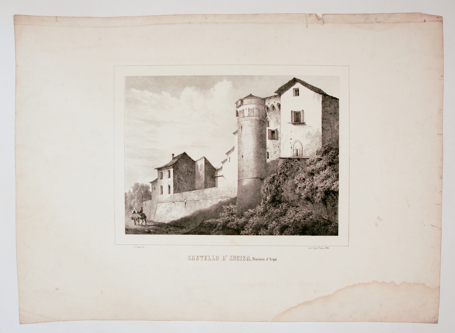 castello (stampa, serie) di Gonin Enrico (terzo quarto sec. XIX)