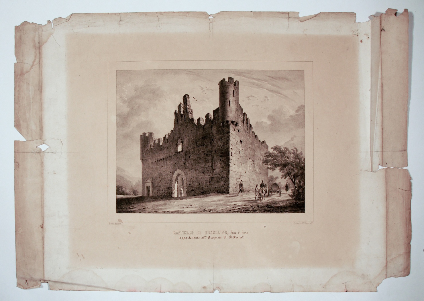castello (stampa, serie) di Gonin Enrico (terzo quarto sec. XIX)