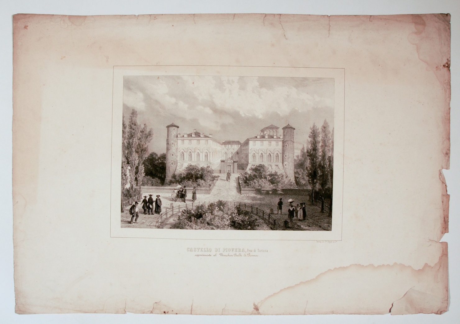 castello (stampa, serie) di Gonin Enrico (attribuito) (sec. XIX)