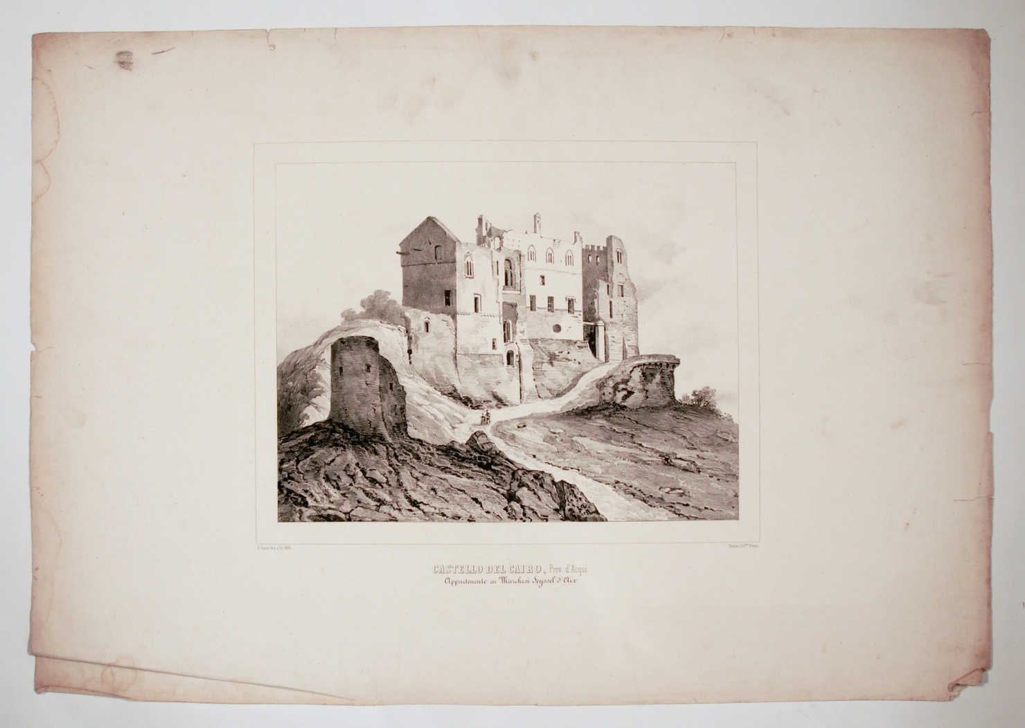castello (stampa, serie) di Gonin Enrico (terzo quarto sec. XIX)