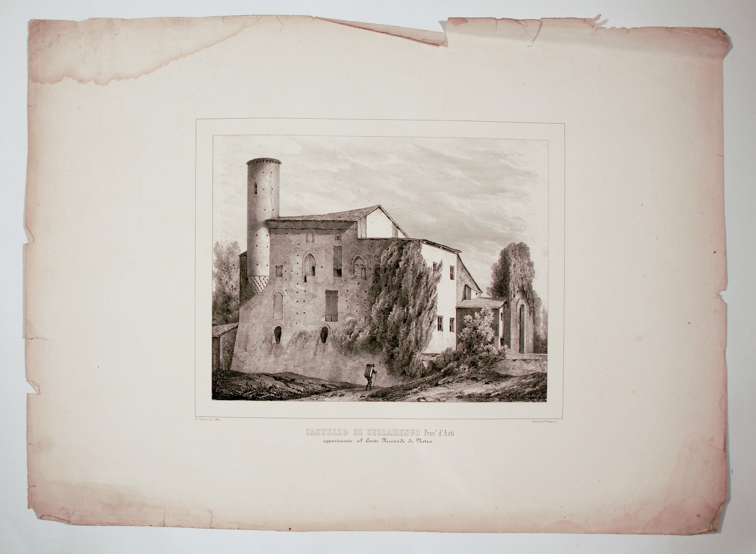 castello (stampa, serie) di Gonin Enrico (terzo quarto sec. XIX)