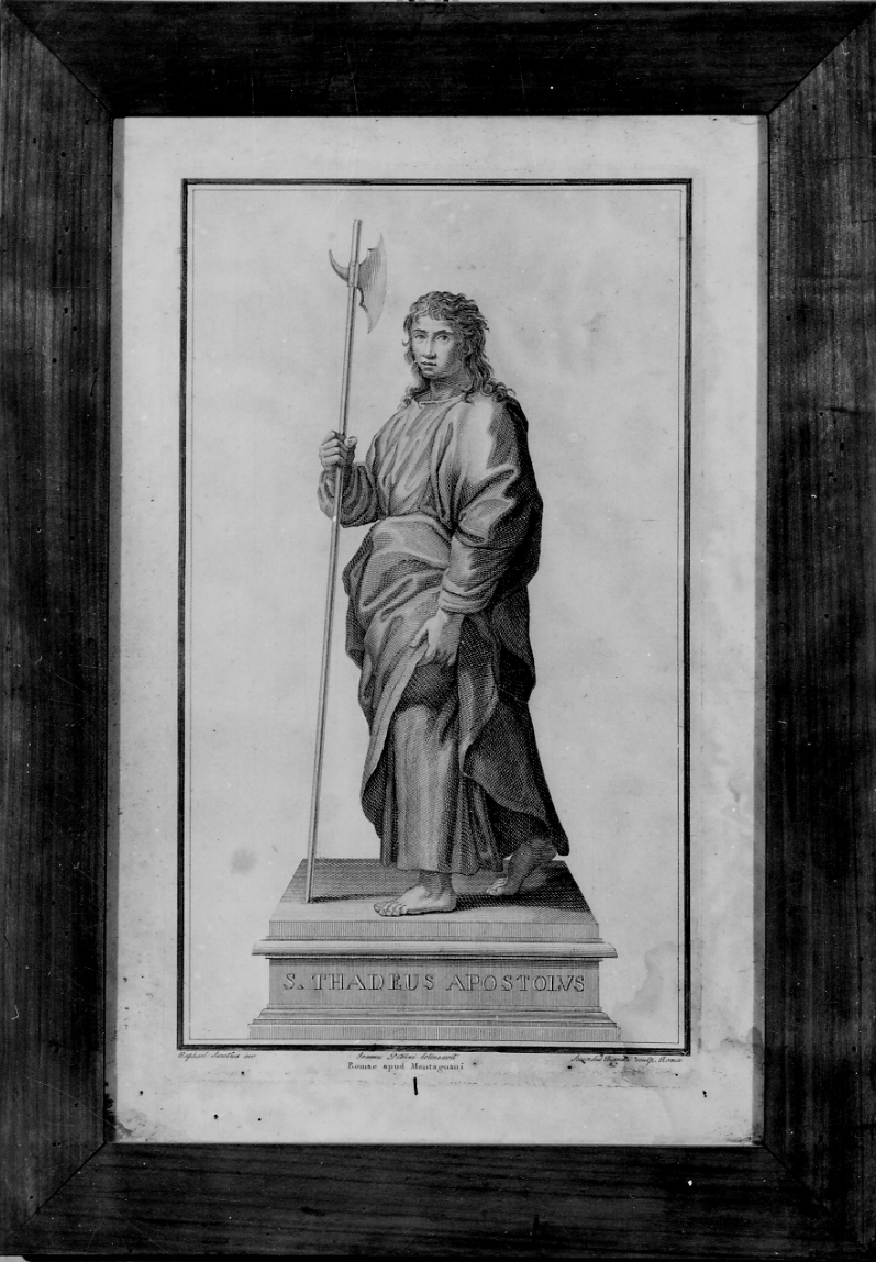 San Taddeo Apostolo (stampa, elemento d'insieme) di Sanzio Raffaello, Petrini Giovanni, Bianchi Secondo (inizio sec. XIX)