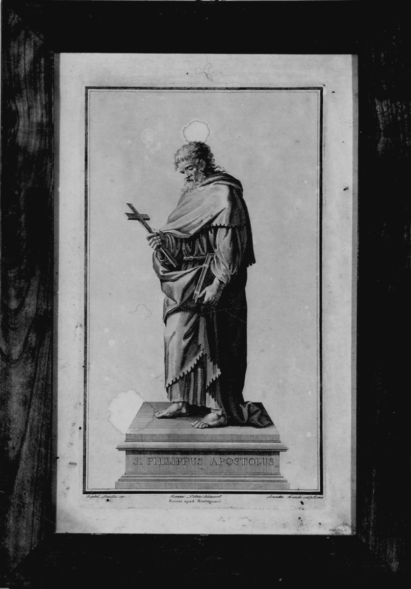 San Filippo Apostolo (stampa, elemento d'insieme) di Sanzio Raffaello, Petrini Giovanni, Bianchi Secondo (inizio sec. XIX)