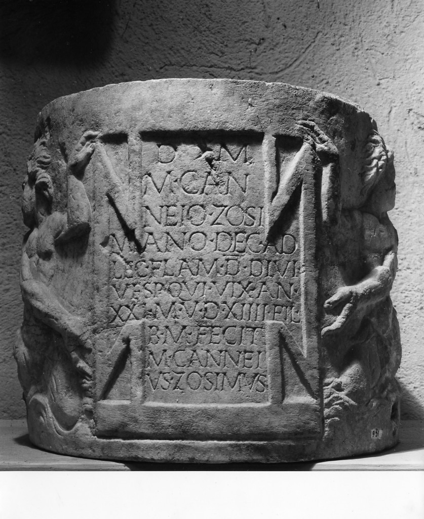 urna, M. Canneius Zosinianus (fine sec. II d.C)