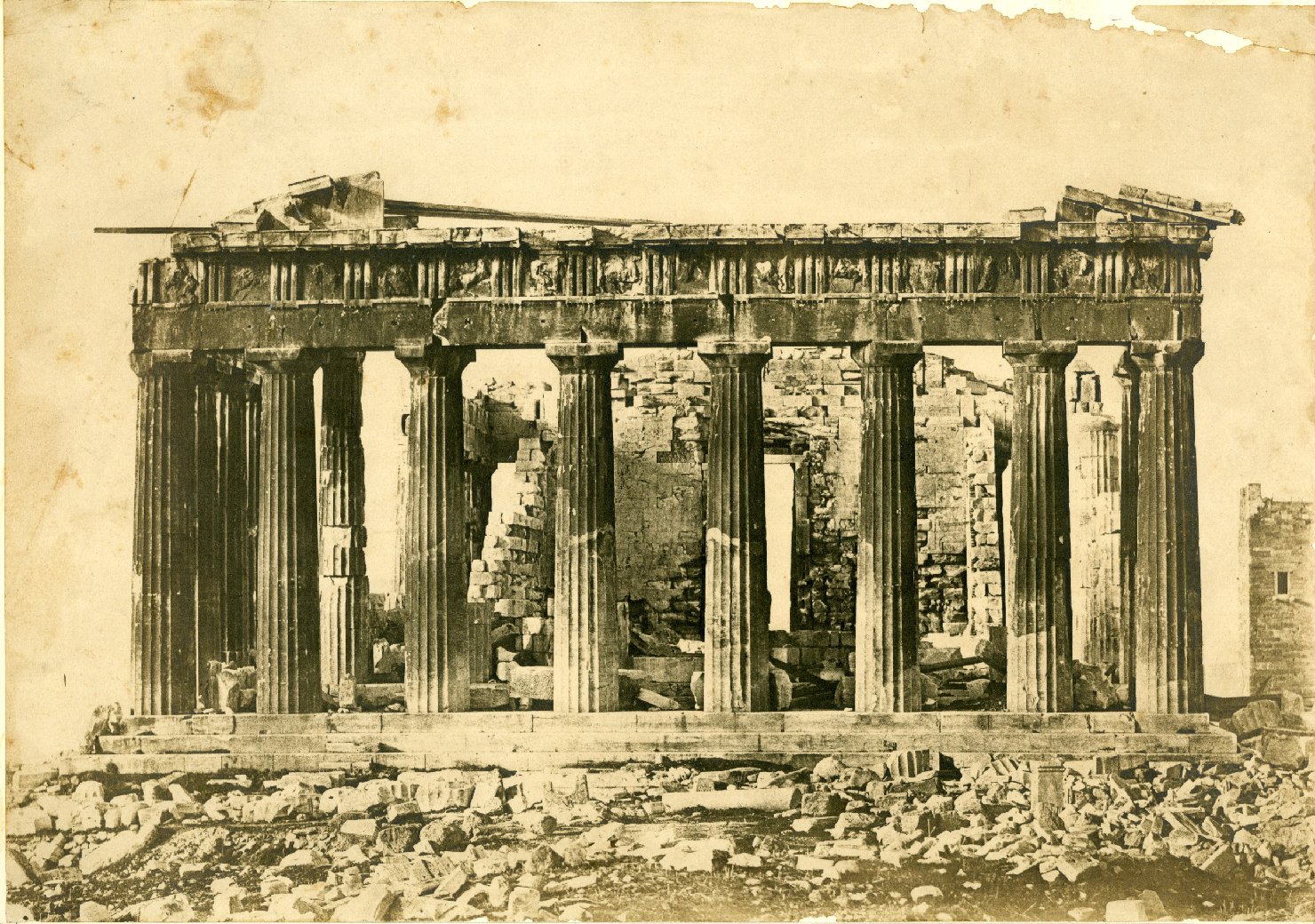 Atene - Zona archeologica - Architettura greca - Templi (positivo) di Ictino, Callicrate, Anonimo (XIX)