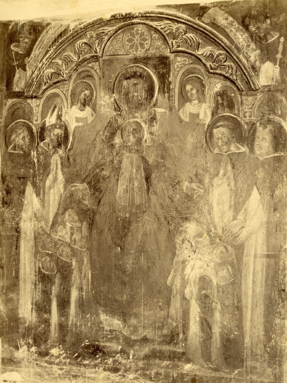 Madonna col Bambino - Pitture murali (positivo) di Anonimo - scuola bolognese (XIX)