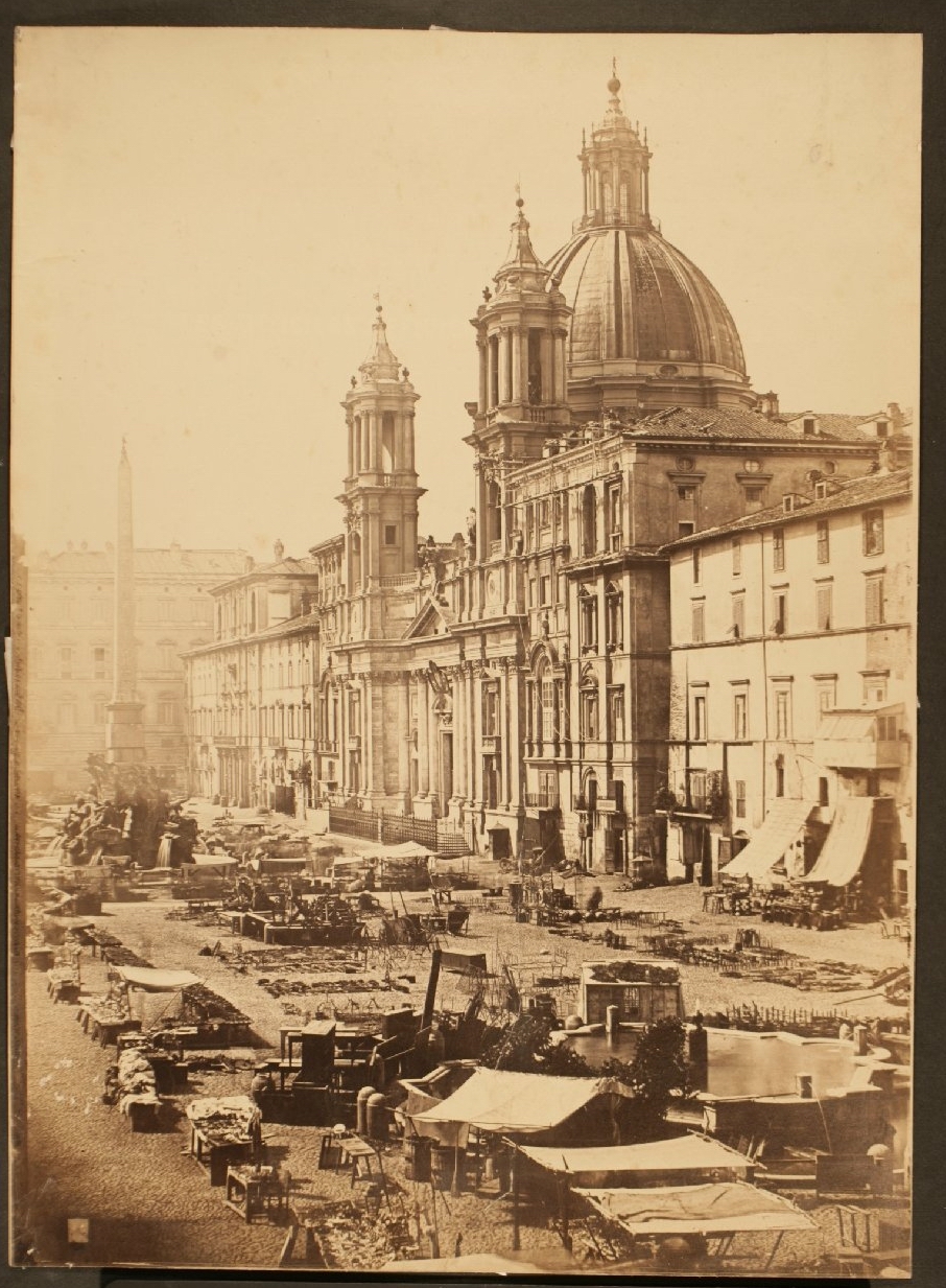 Roma - Architetture - Chiese (positivo) di Borromini, Francesco, Bernini, Gian Lorenzo, Cuccioni, Tommaso (attr) (XIX)