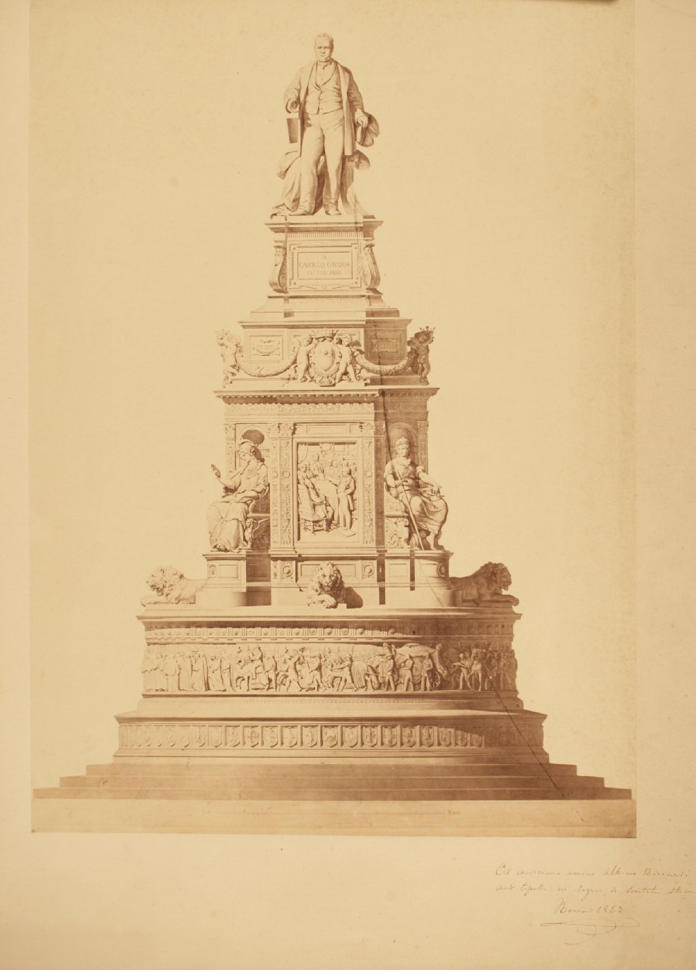 Monumenti commemorativi - Sculture - Progetti (positivo) di Cipolla, Antonio, Celentano, Bernardo, Anonimo (XIX)