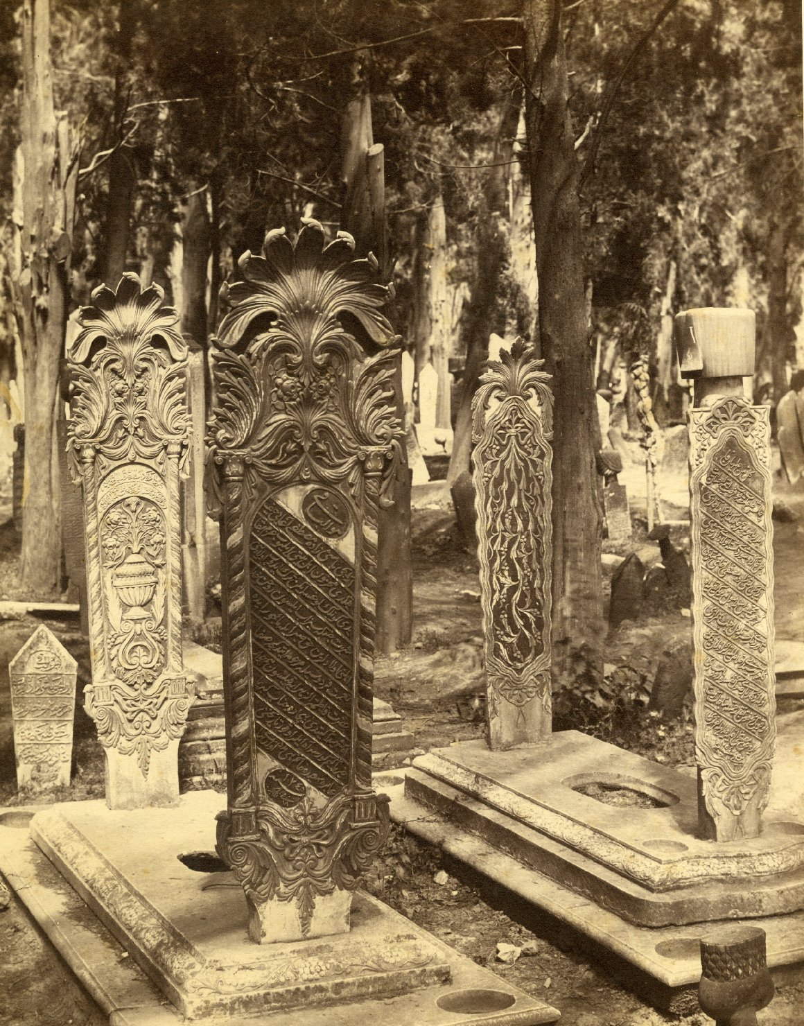 Istanbul - Cimiteri - Tombe - Monumenti sepolcrali (positivo) di Anonimo (XIX)