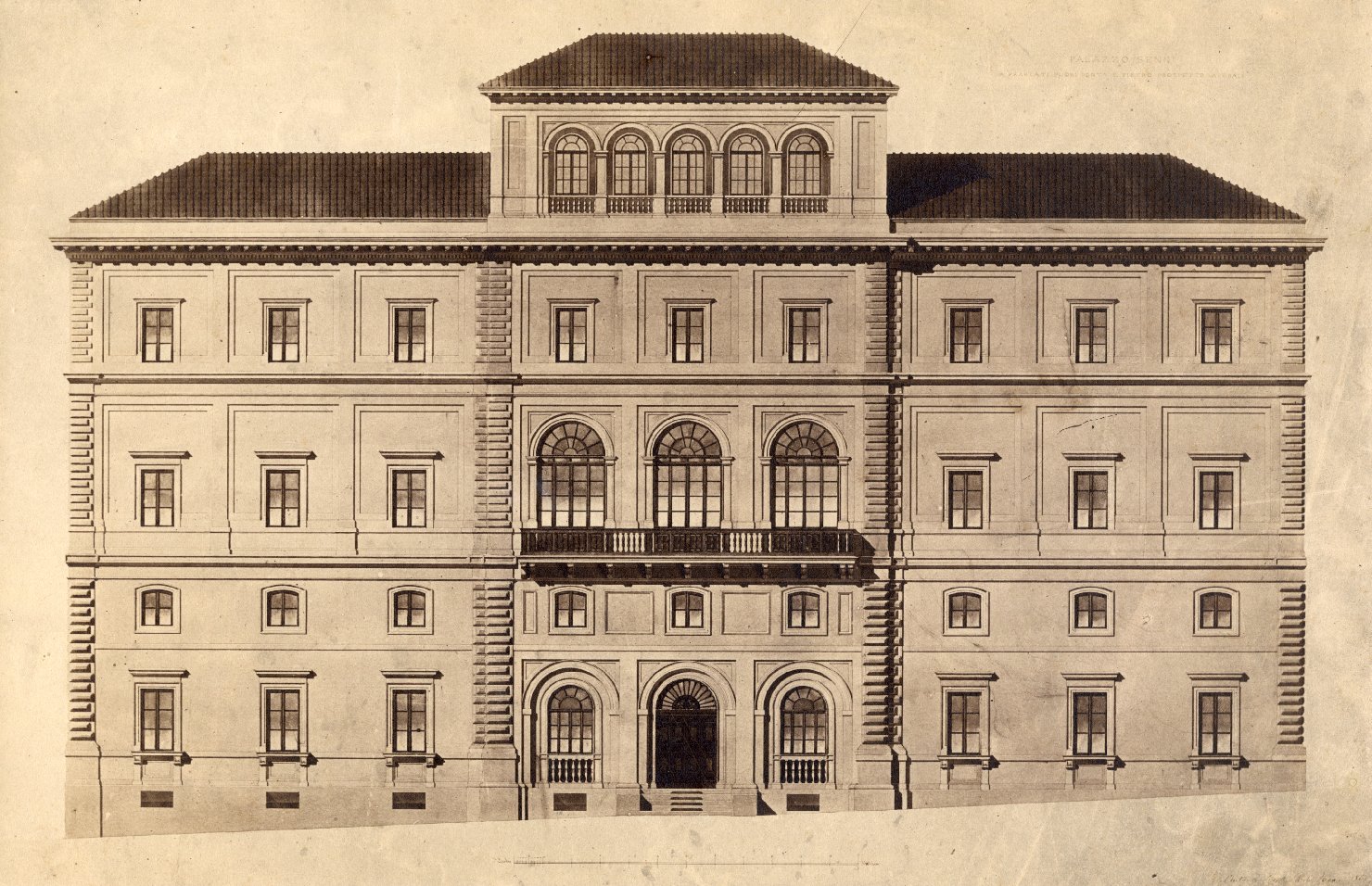 Architetture - Progetti - Disegni (positivo) di Cipolla, Antonio, Anonimo (XIX)