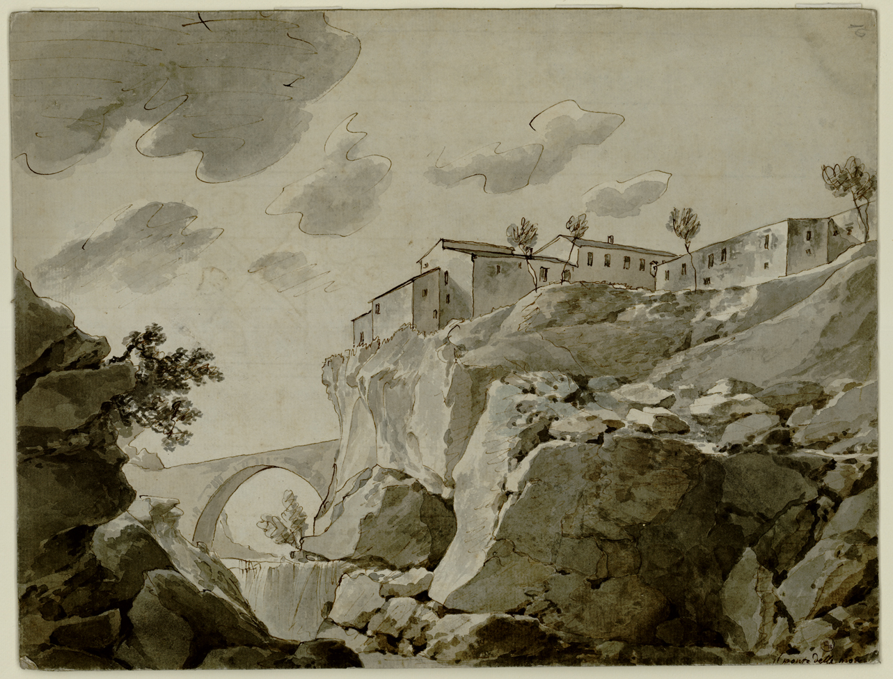 Il ponte delle more, Ponte delle More (disegno) di Bagetti Giuseppe Pietro (fine/ metà secc. XVIII-XIX)