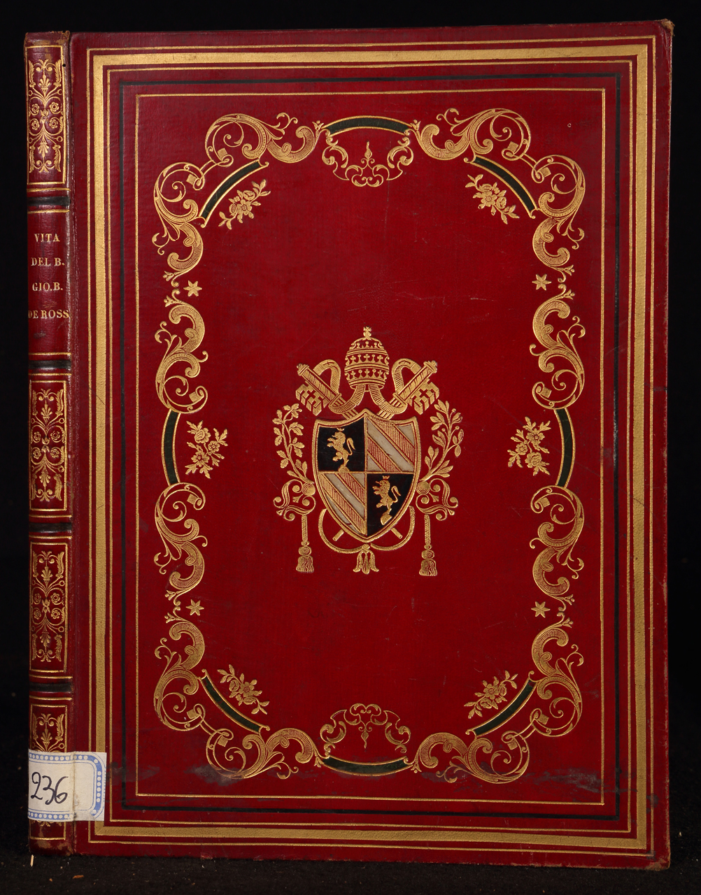 legatura piena - alle armi, opera isolata - ambito italiano (seconda metà XIX)