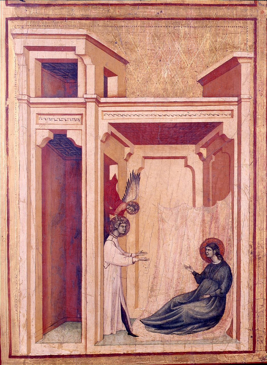 San Valeriano incoronato da un angelo (dipinto) di Maestro della Santa Cecilia (inizio sec. XIV)