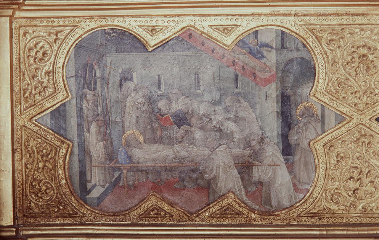 funerali di San Benedetto (scomparto di predella) di Lorenzo Monaco (sec. XV)