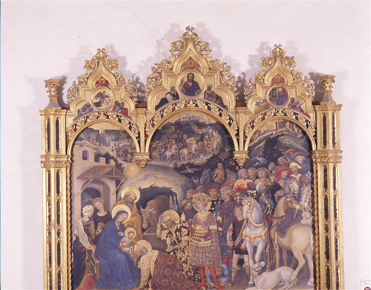 Annunciazione, Cristo giudice, profeti (dipinto) di Massi Gentile detto Gentile da Fabriano (sec. XV) 