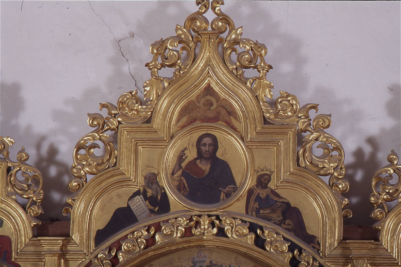 Annunciazione, Cristo giudice, profeti (dipinto) di Massi Gentile detto Gentile da Fabriano (sec. XV) 