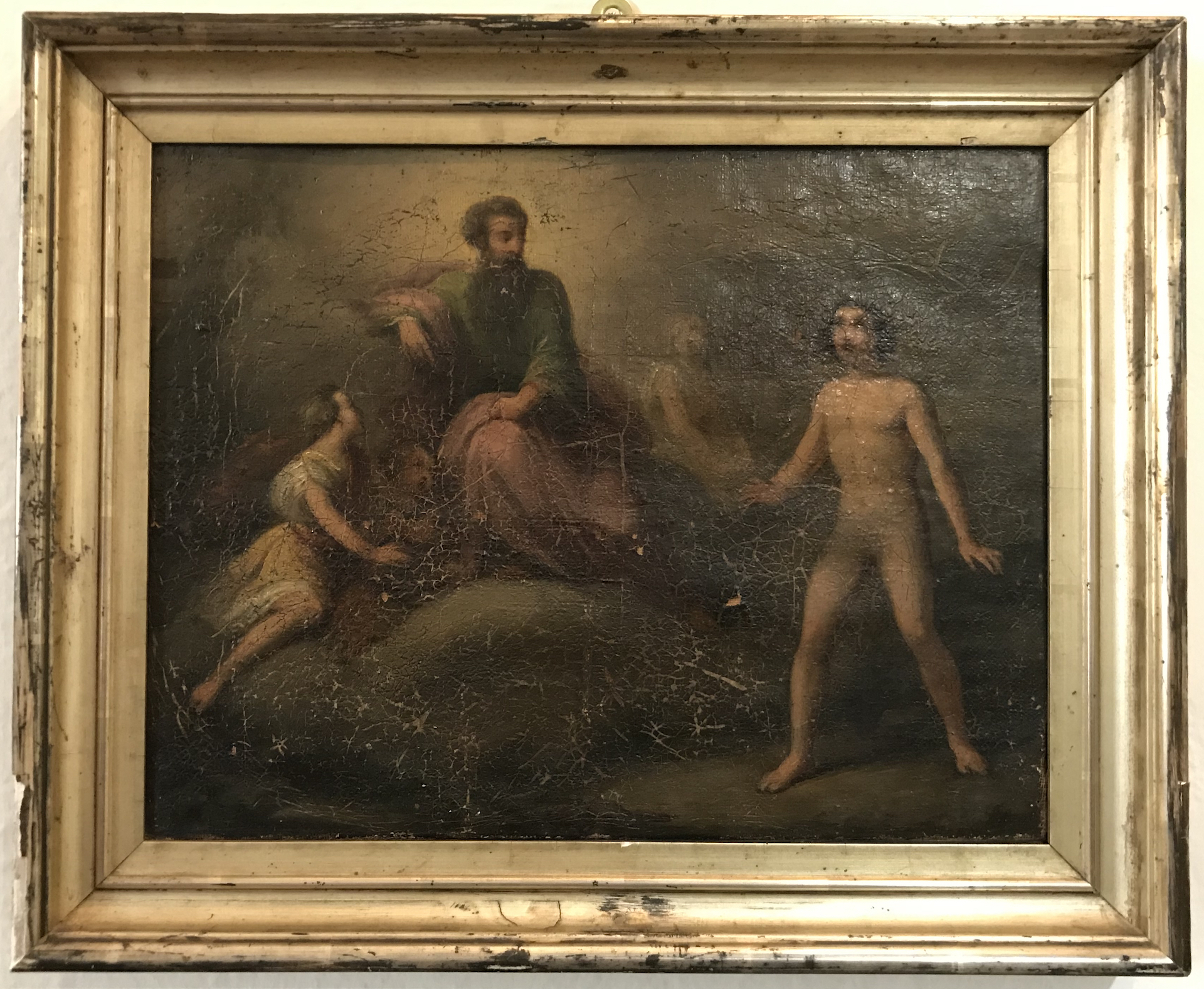 La Creazione di Adamo (dipinto, opera isolata) di Levi Gioacchino (attribuito) (prima metà XIX)