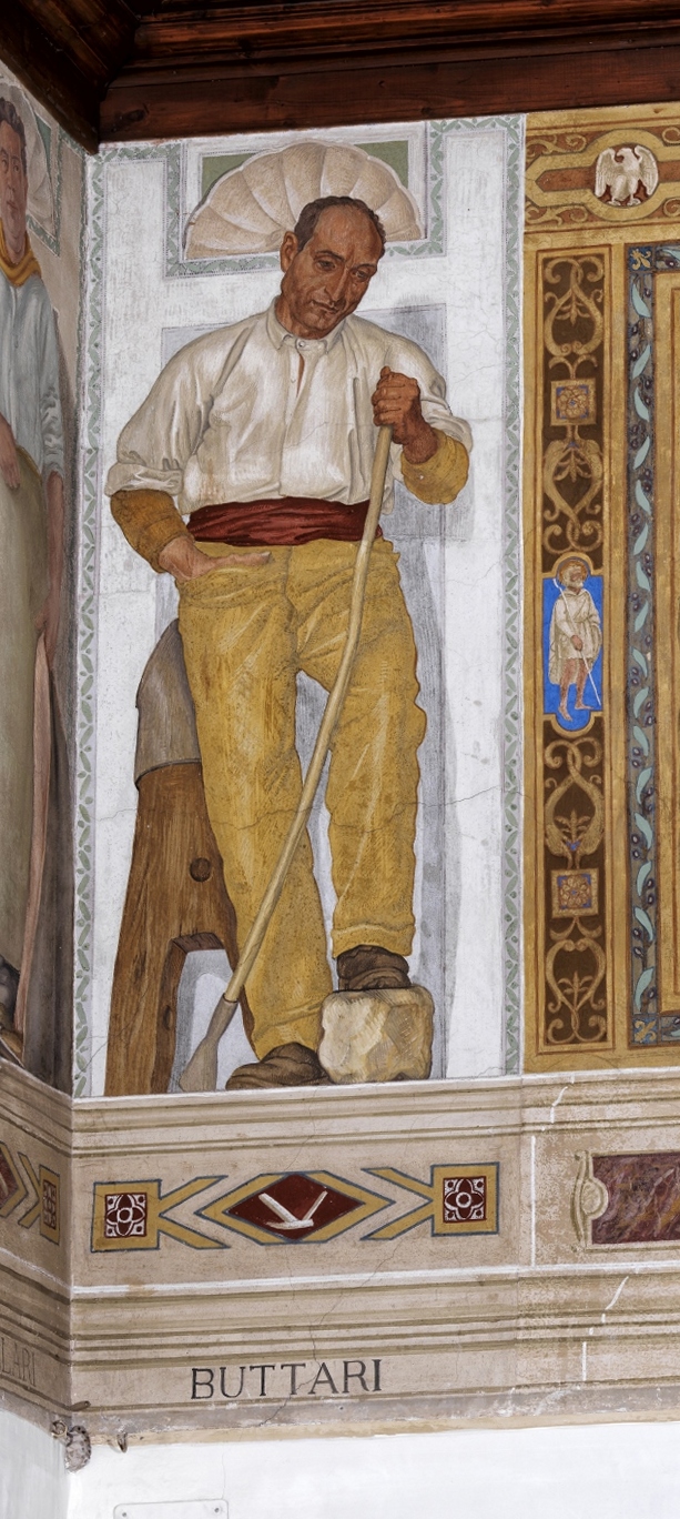 Buttari, l’arte e il mestiere dei buttari (decorazione pittorica, elemento d'insieme) di Notte Emilio (prima metà XX)