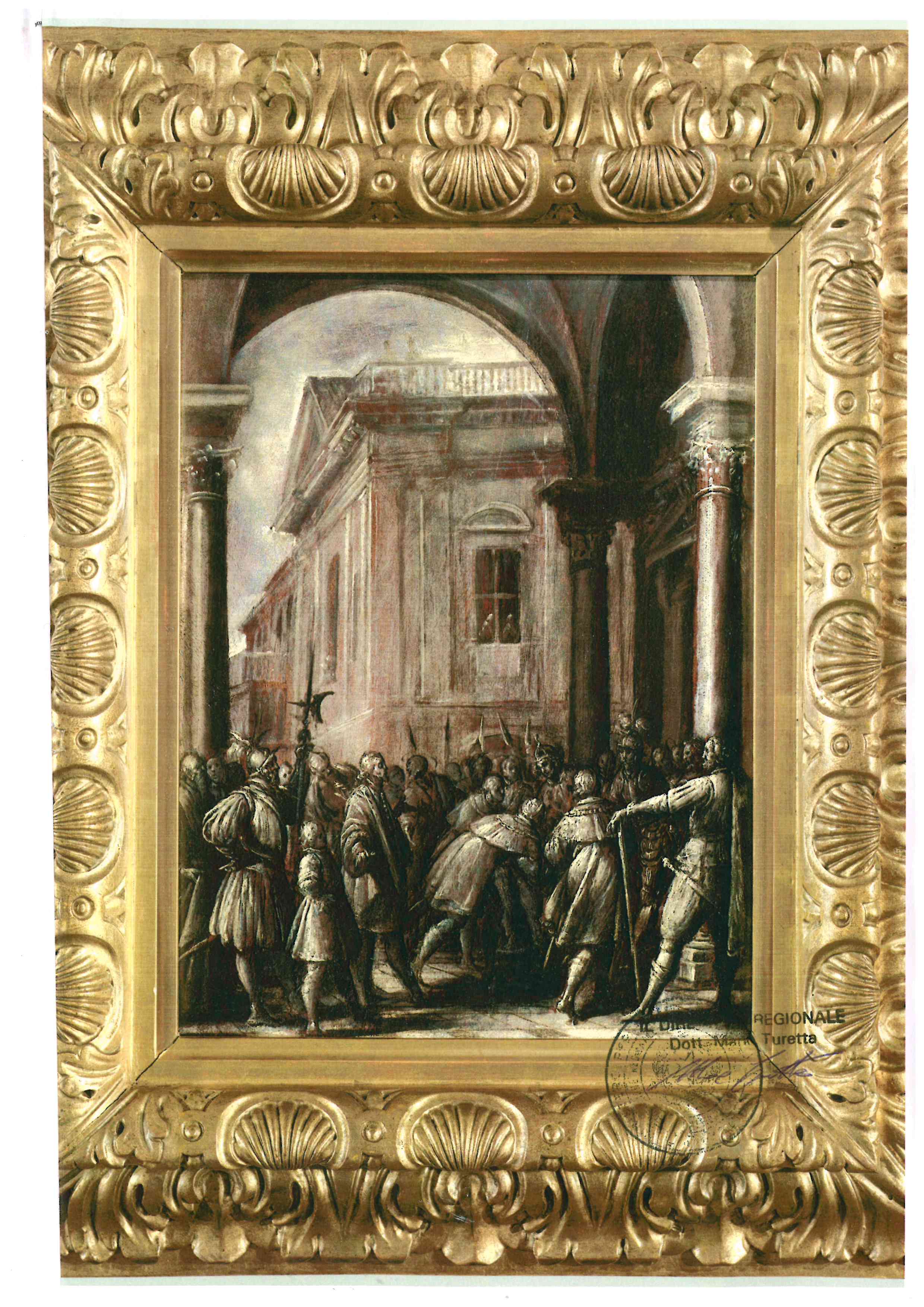 Amedeo VIII duca di Savoia e Carlo VI re di Francia (dipinto) di Bianchi Isidoro (prima metà XVII)