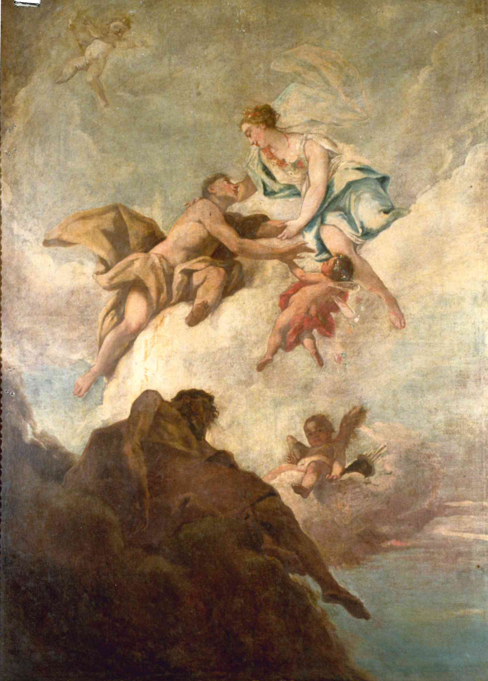 Aurora e Titone (dipinto) di Bellucci Antonio (attribuito) (fine/ inizio XVII-XVIII)