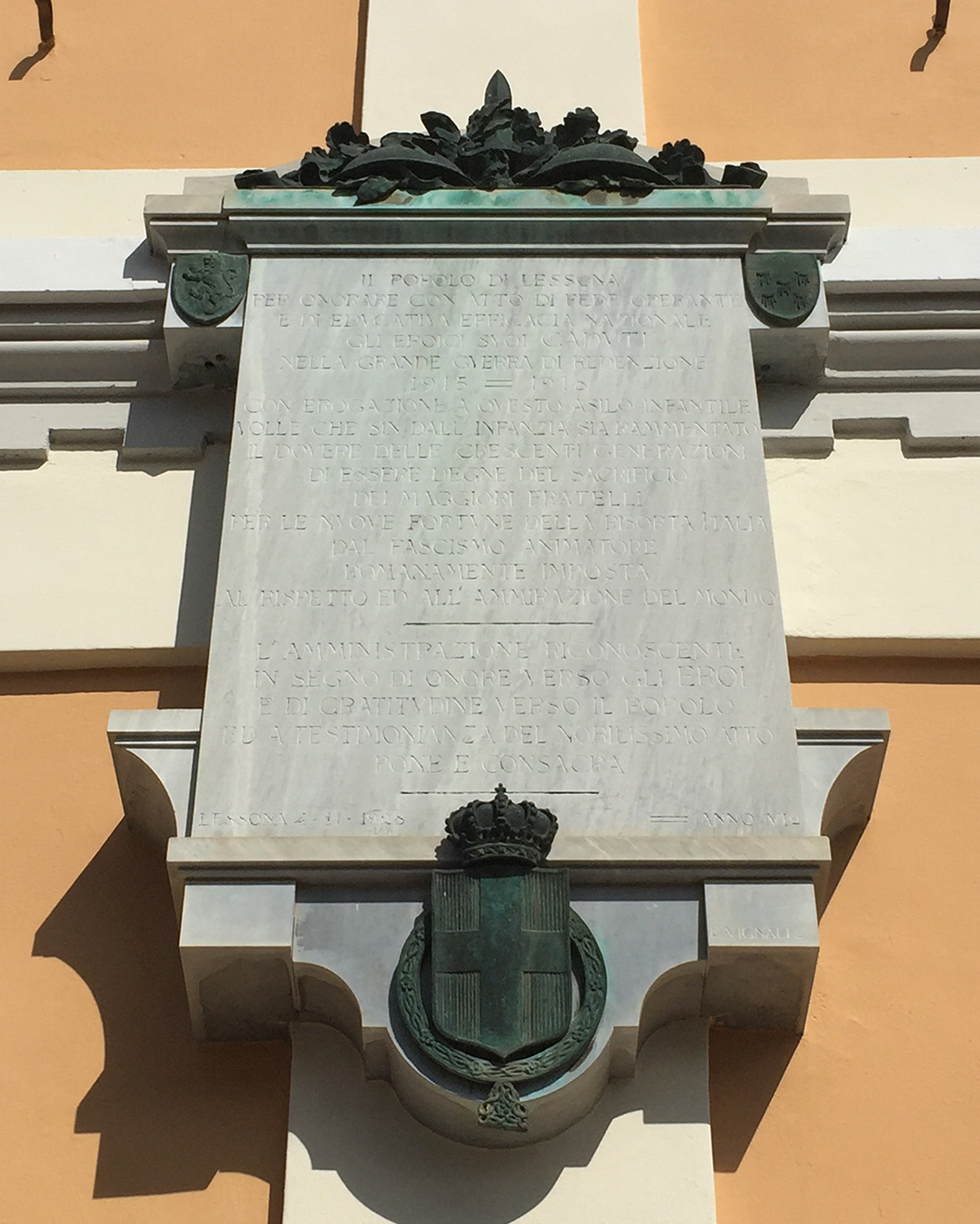 monumento ai caduti - a lapide - ambito piemontese (prima metà XX)