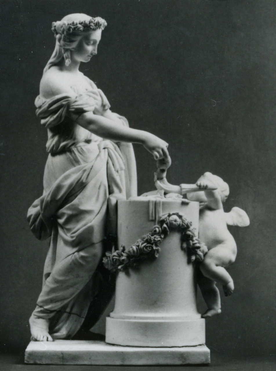 L'Autel de l'Amité, figura femminile e putto alato (gruppo scultoreo) - manifattura di Sèvres (XVIII)