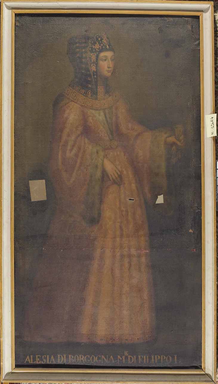 ritratto di Alessia di Borgogna (dipinto) - ambito piemontese (prima metà sec. XVII)