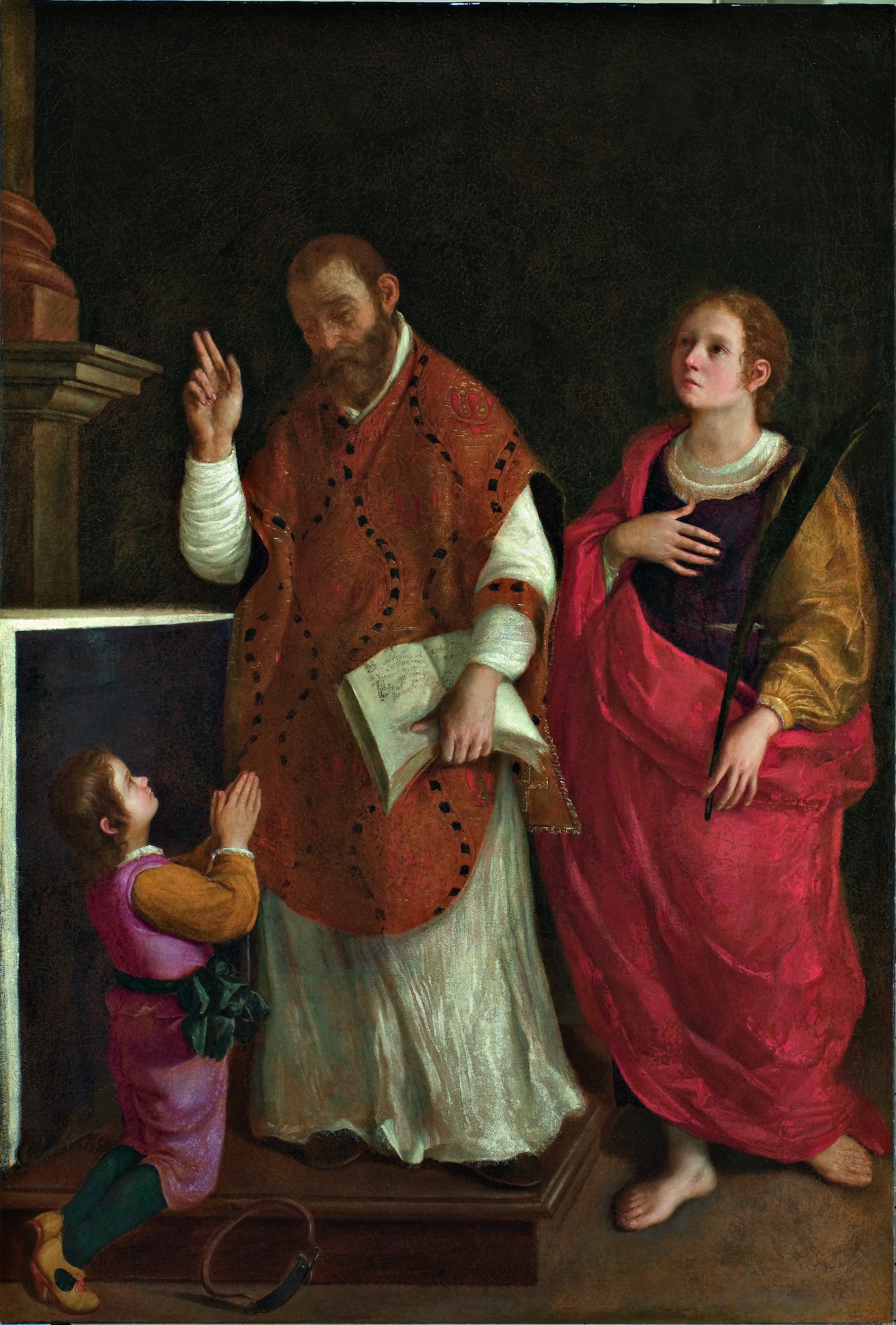 Santo benedicente (San Vicinio) (dipinto) di Giovan Francesco Nagli (seconda metà XVII)