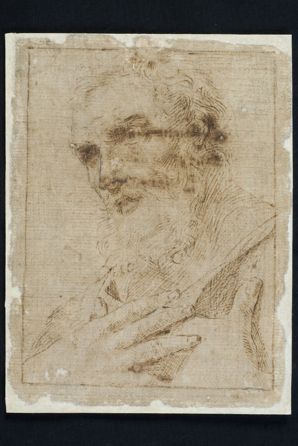 busto di vecchio (disegno, opera isolata) di Giordani, Ludovico (attribuito) (sec. XVIII)