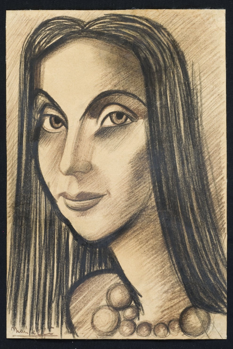 Ritratto di giovane donna (disegno, opera isolata) di Maribelli, Adelmo (sec. XX)